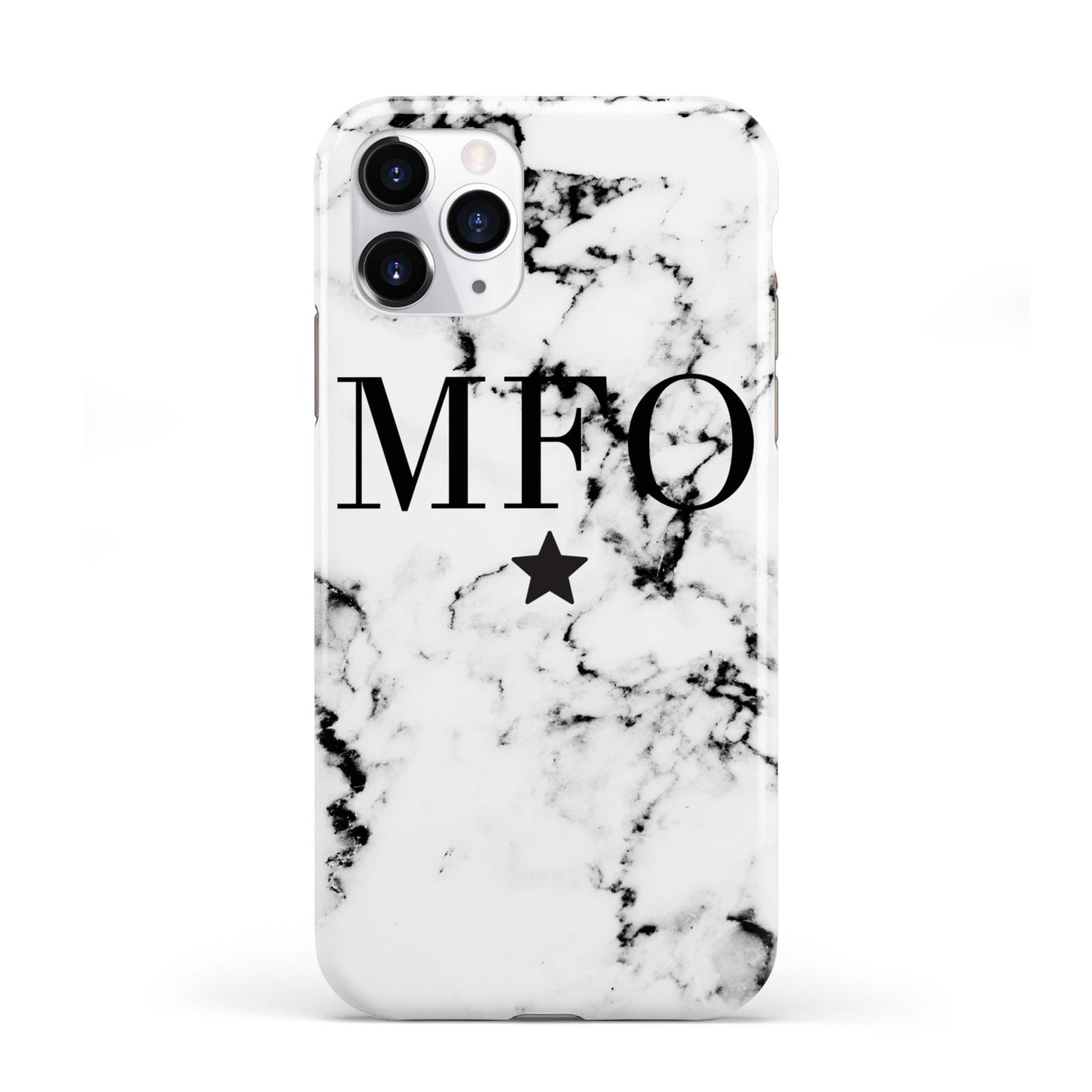 Marble Star Personalised Initials iPhone 11 Pro 3D Tough Case