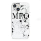 Marble Star Personalised Initials iPhone 13 Mini Clear Bumper Case
