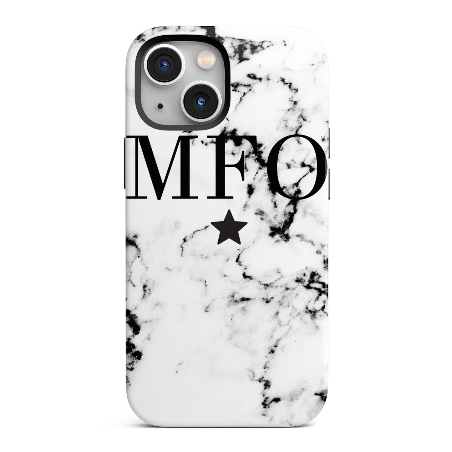 Marble Star Personalised Initials iPhone 13 Mini Full Wrap 3D Tough Case