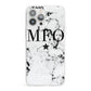 Marble Star Personalised Initials iPhone 13 Pro Max Clear Bumper Case