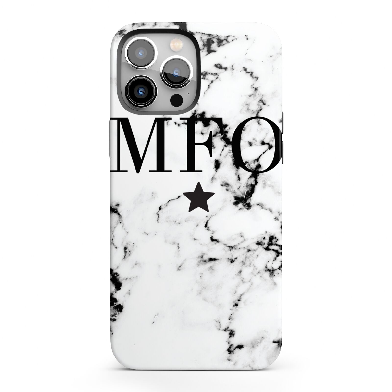 Marble Star Personalised Initials iPhone 13 Pro Max Full Wrap 3D Tough Case