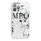 Marble Star Personalised Initials iPhone 13 Pro Max TPU Impact Case with White Edges