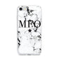 Marble Star Personalised Initials iPhone 7 Bumper Case on Silver iPhone