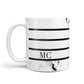 Marble Stripes Initials Personalised 10oz Mug Alternative Image 1