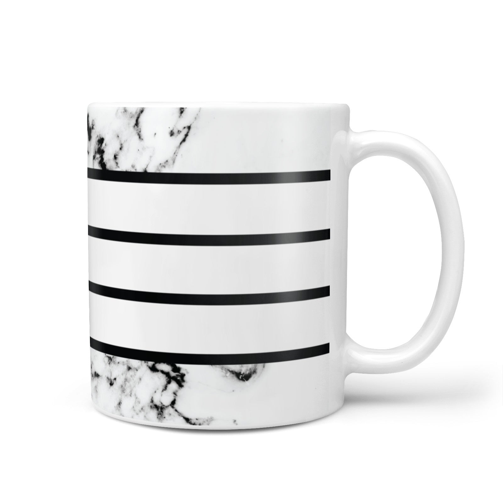 Marble Stripes Initials Personalised 10oz Mug