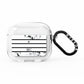 Marble Stripes Initials Personalised AirPods Clear Case 3rd Gen