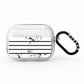 Marble Stripes Initials Personalised AirPods Pro Glitter Case