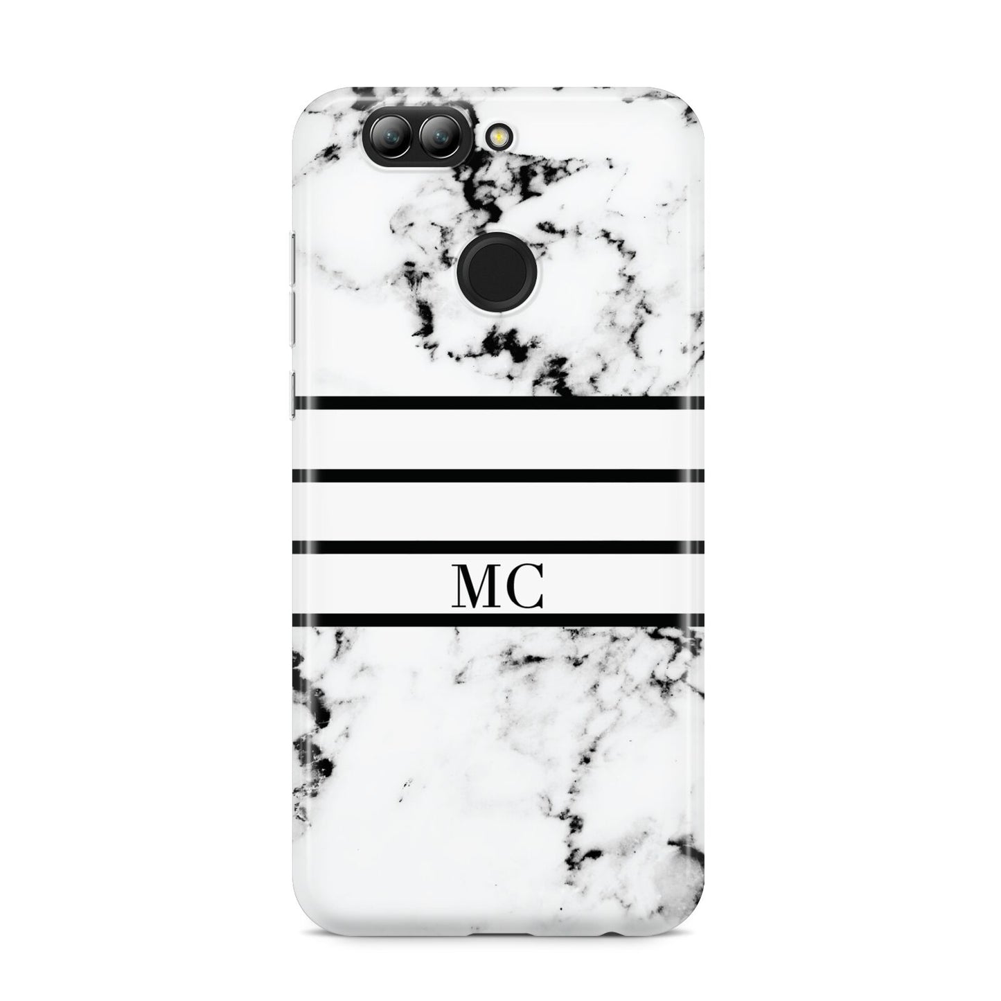 Marble Stripes Initials Personalised Huawei Nova 2s Phone Case