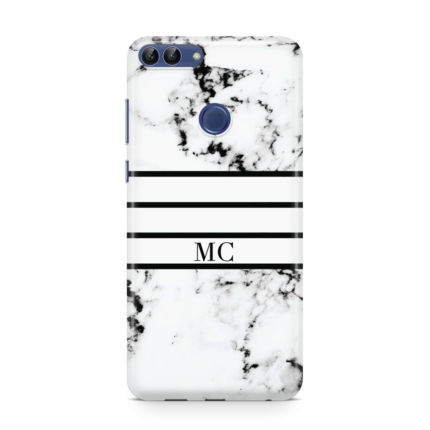 Marble Stripes Initials Personalised Huawei P Smart Case