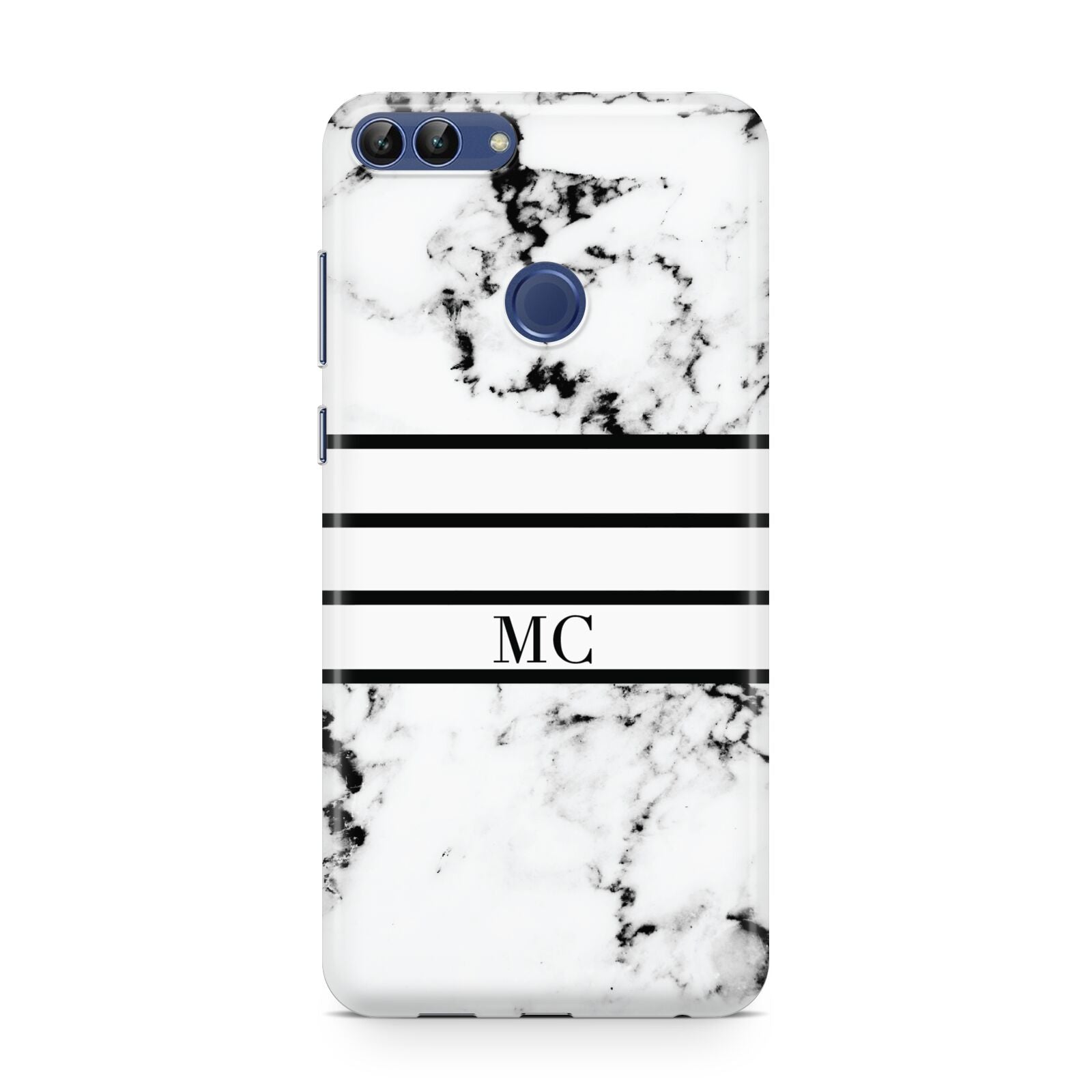 Marble Stripes Initials Personalised Huawei P Smart Case