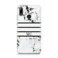 Marble Stripes Initials Personalised Huawei Y7 2019