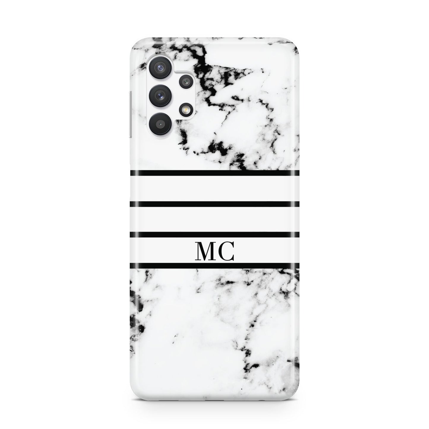 Marble Stripes Initials Personalised Samsung A32 5G Case