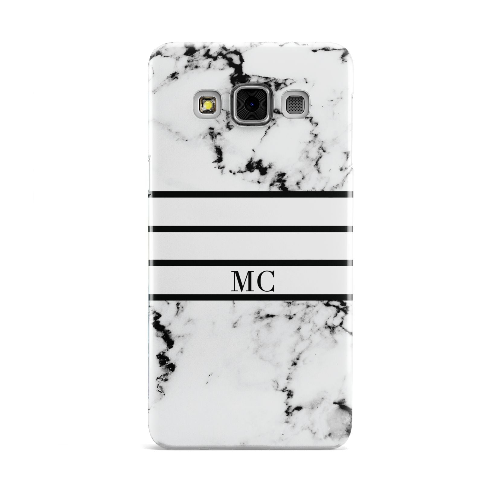 Marble Stripes Initials Personalised Samsung Galaxy A3 Case