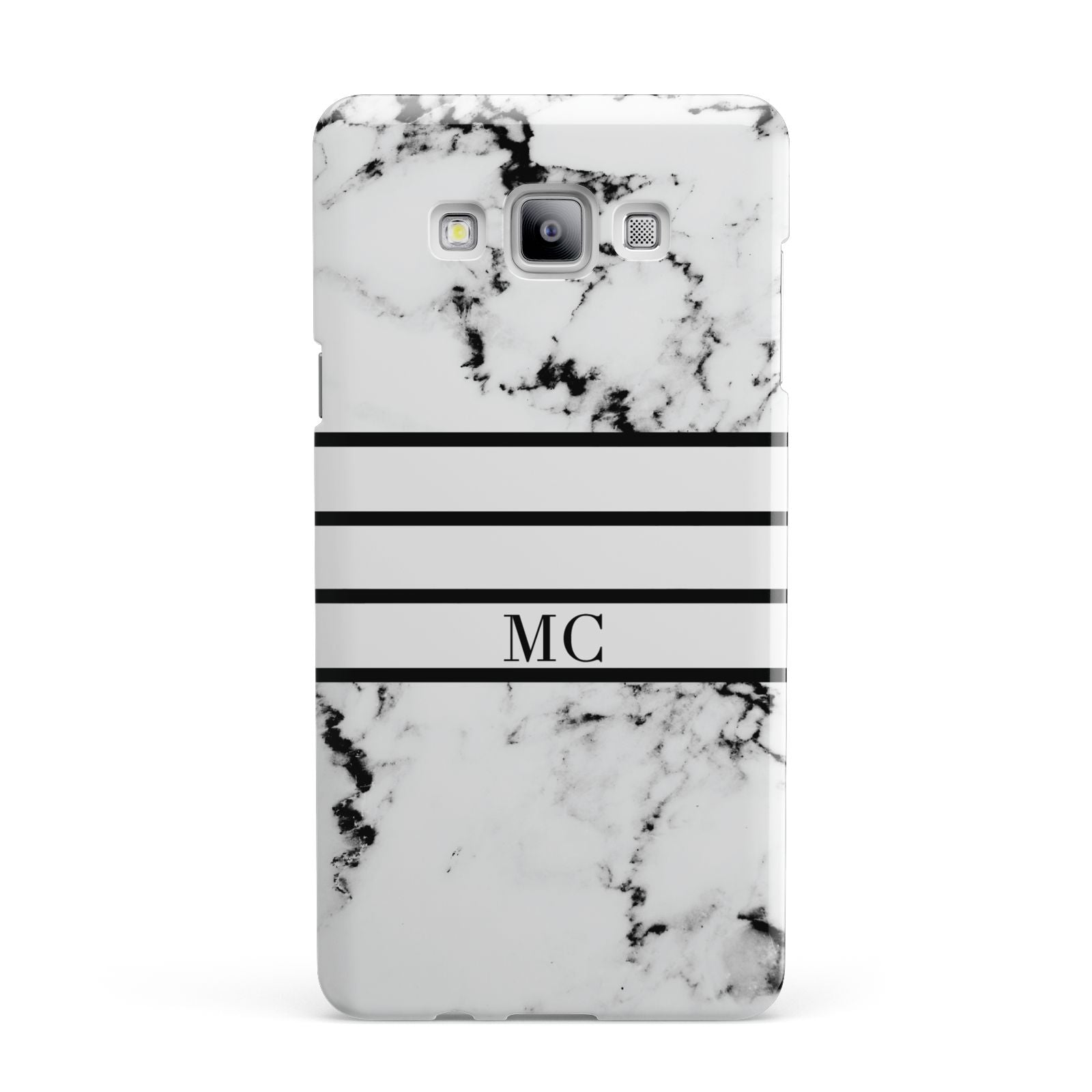 Marble Stripes Initials Personalised Samsung Galaxy A7 2015 Case