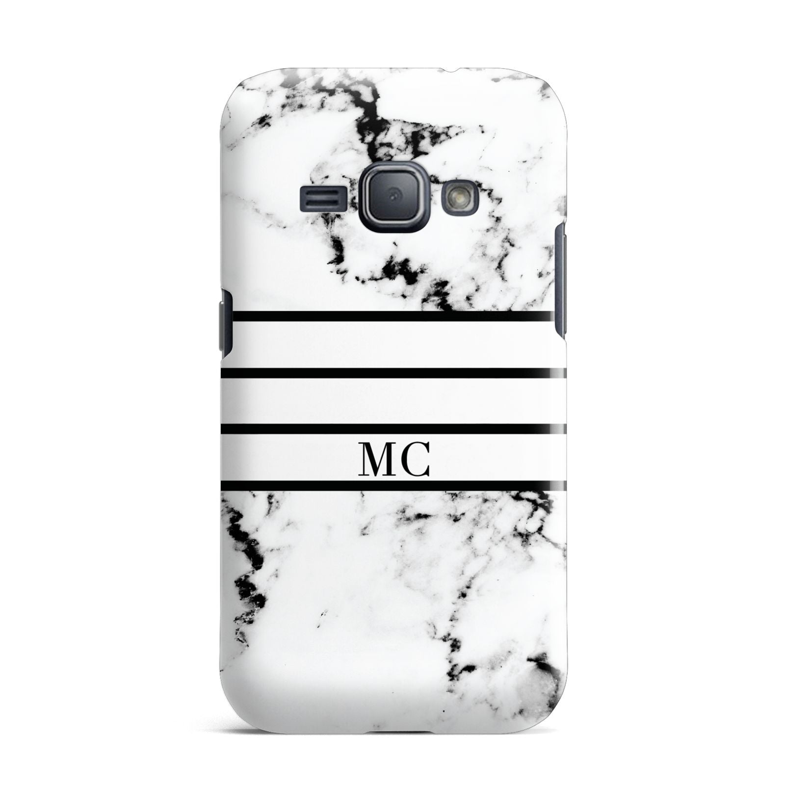 Marble Stripes Initials Personalised Samsung Galaxy J1 2016 Case