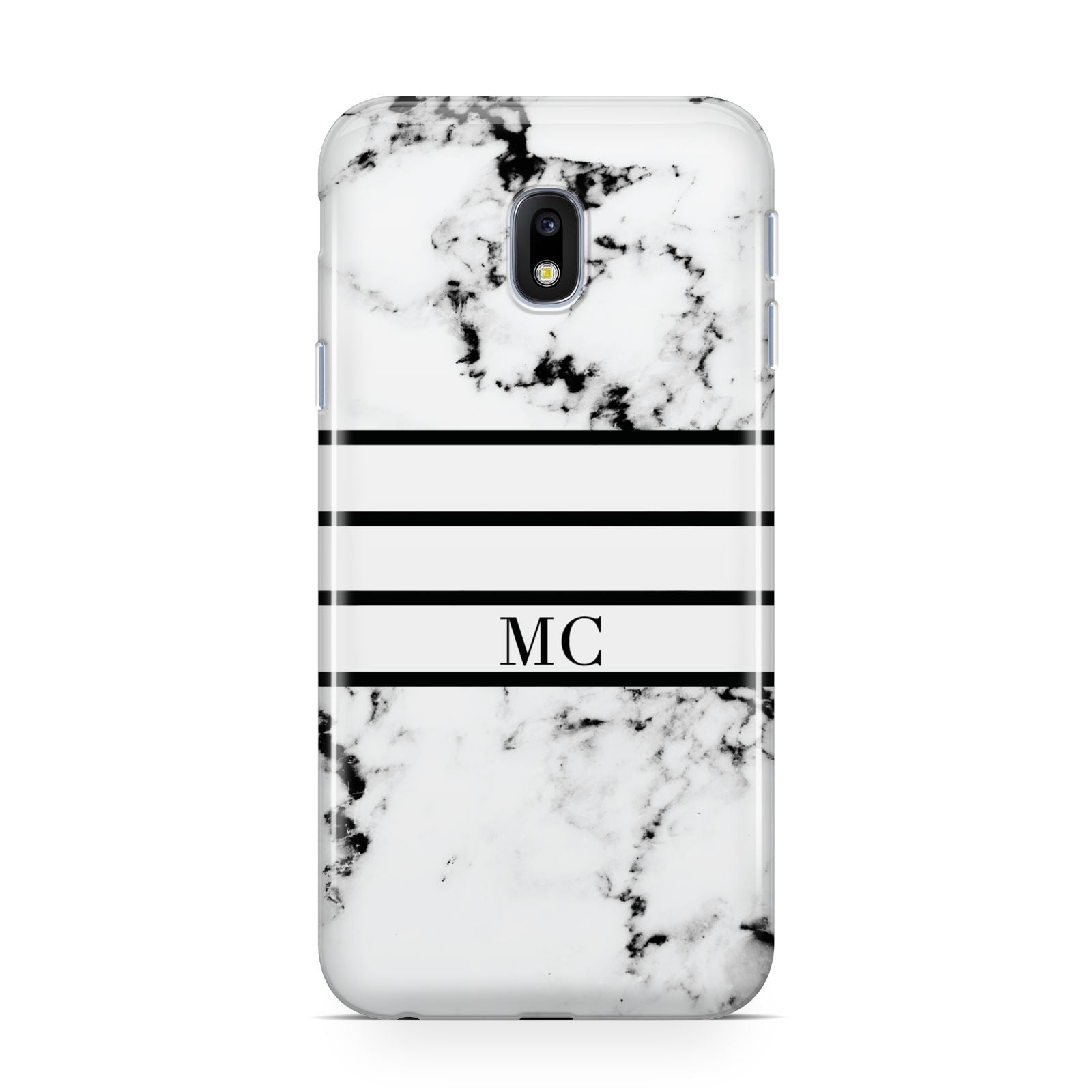 Marble Stripes Initials Personalised Samsung Galaxy J3 2017 Case