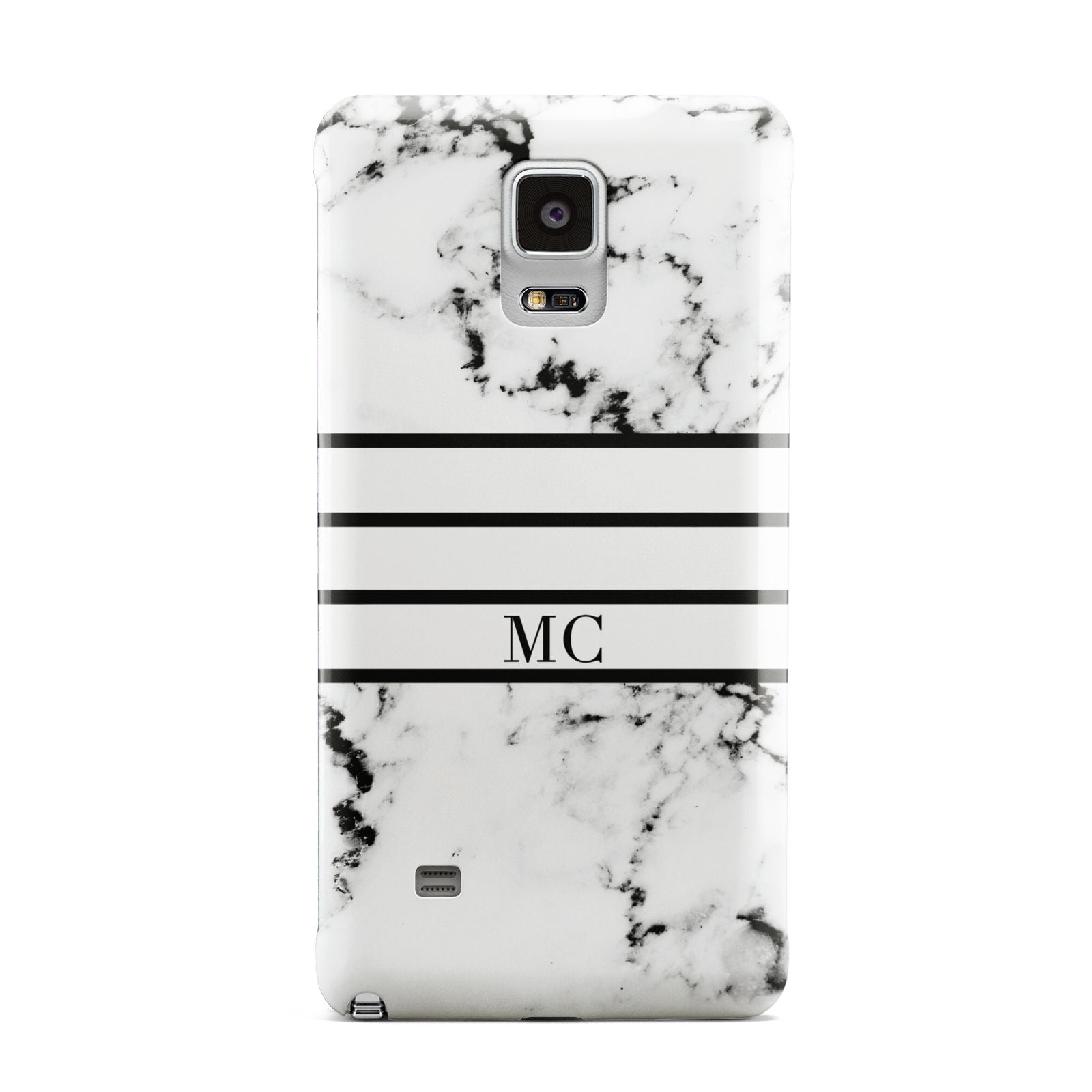 Marble Stripes Initials Personalised Samsung Galaxy Note 4 Case