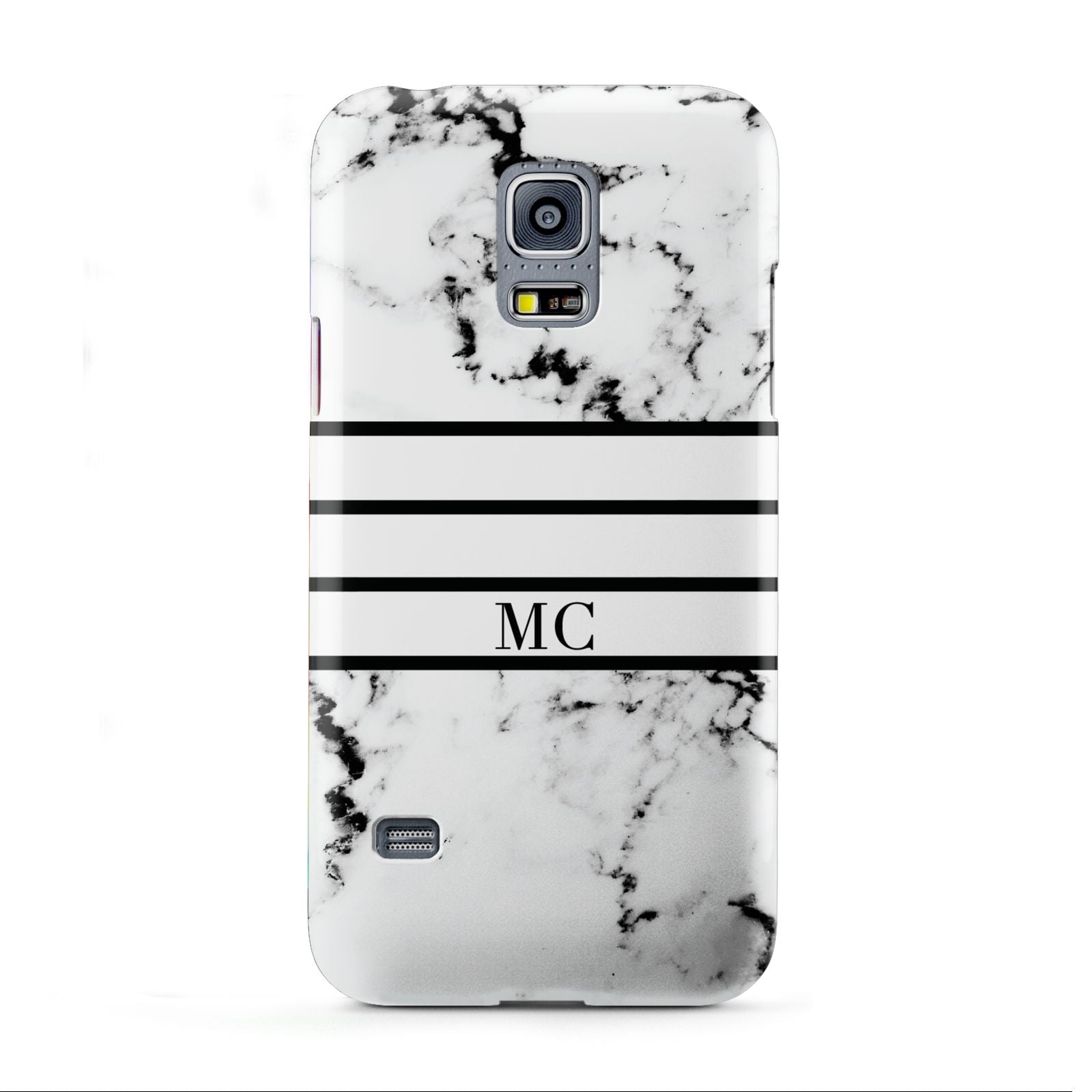 Marble Stripes Initials Personalised Samsung Galaxy S5 Mini Case