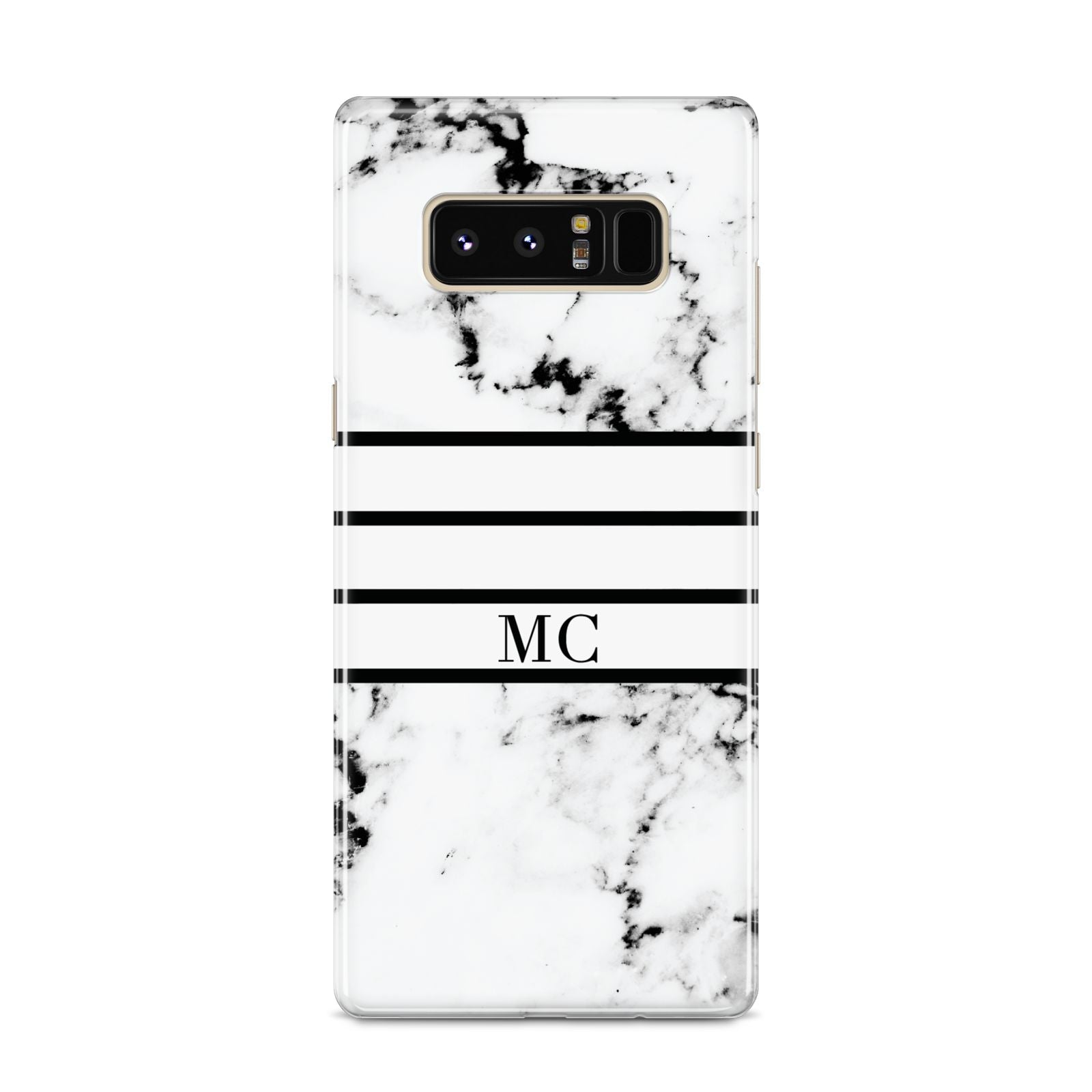 Marble Stripes Initials Personalised Samsung Galaxy S8 Case