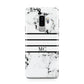 Marble Stripes Initials Personalised Samsung Galaxy S9 Plus Case on Silver phone