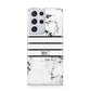 Marble Stripes Initials Personalised Samsung S21 Ultra Case
