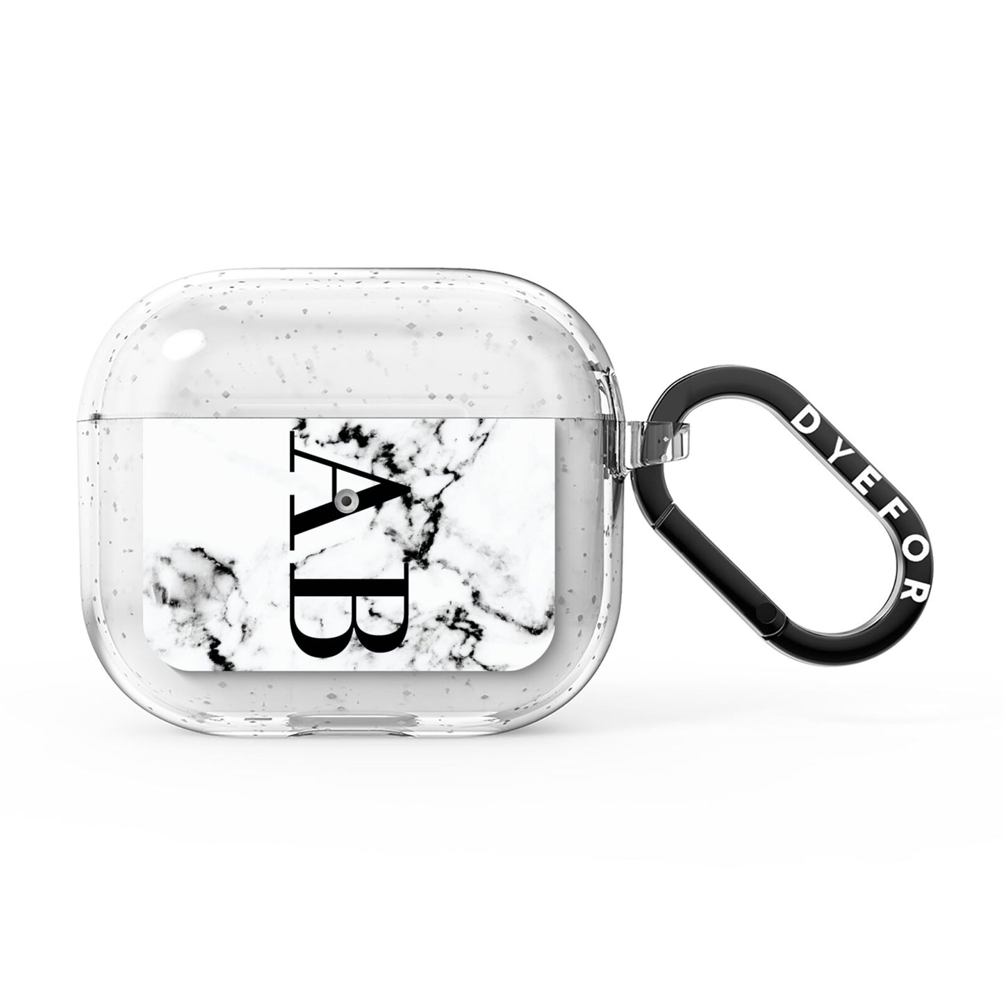 Marble Vertical Initials Personalised AirPods Glitter Case 3rd Gen