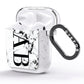 Marble Vertical Initials Personalised AirPods Glitter Case Side Image