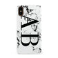 Marble Vertical Initials Personalised Apple iPhone XS 3D Snap Case