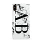 Marble Vertical Initials Personalised Apple iPhone Xs Max 3D Snap Case