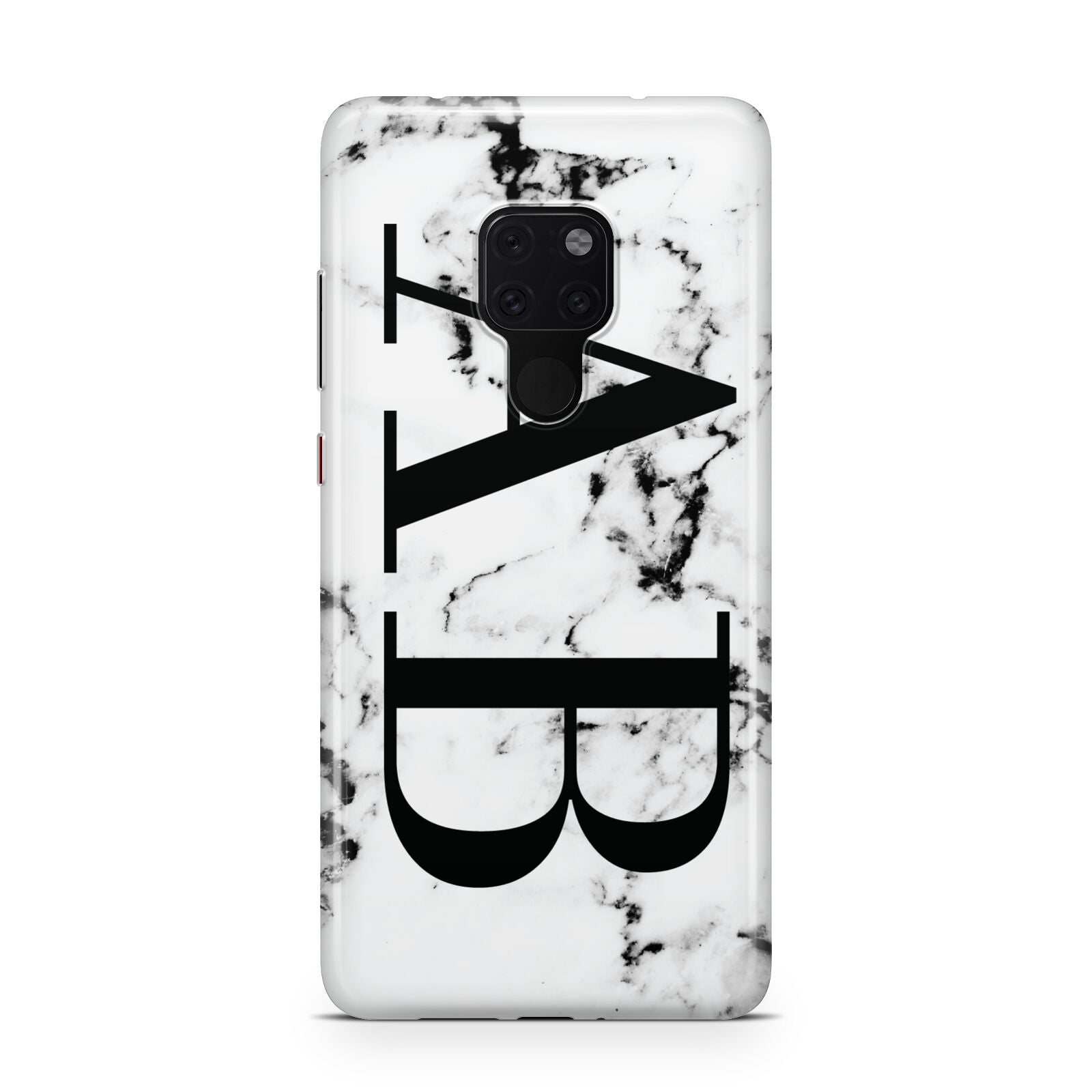Marble Vertical Initials Personalised Huawei Mate 20 Phone Case