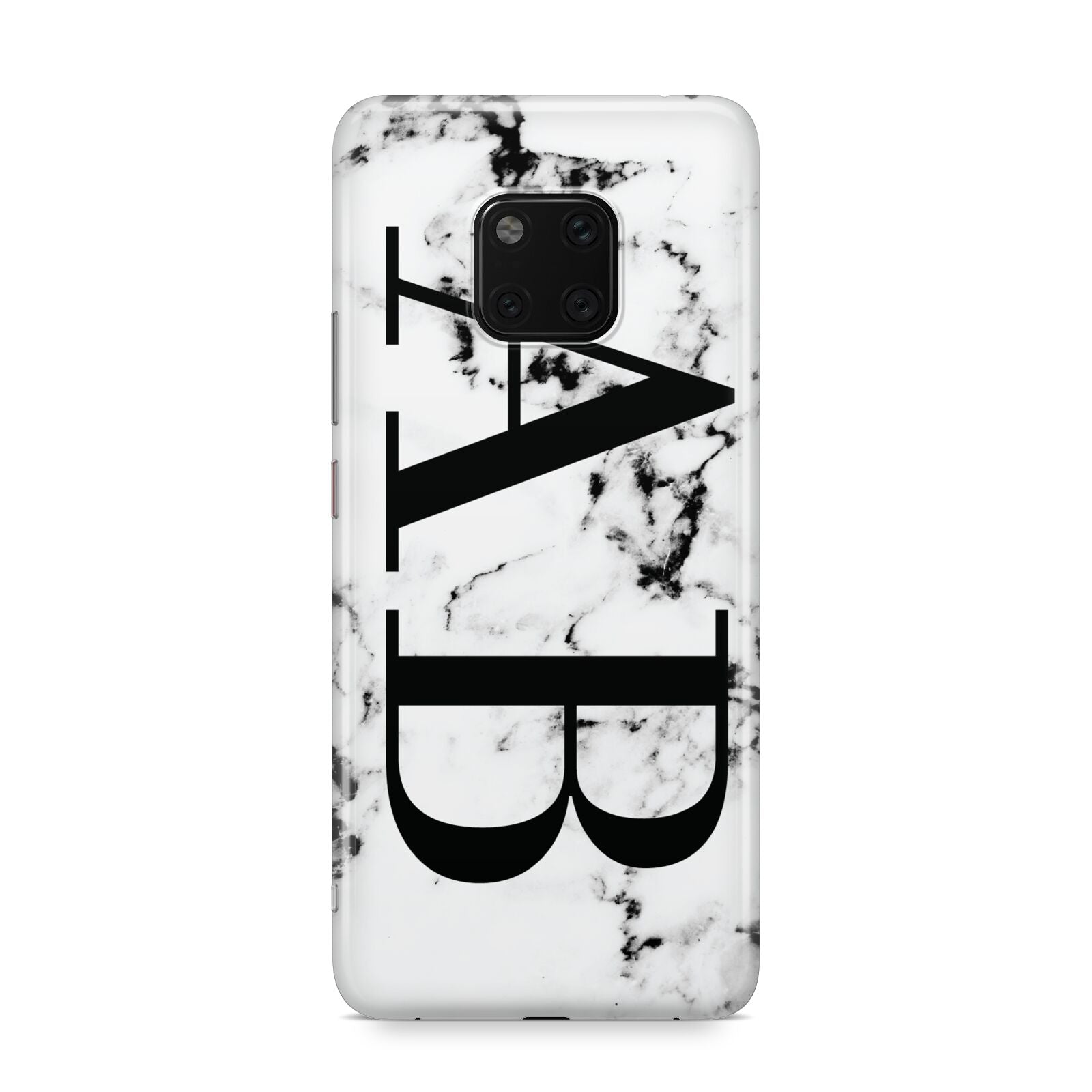 Marble Vertical Initials Personalised Huawei Mate 20 Pro Phone Case