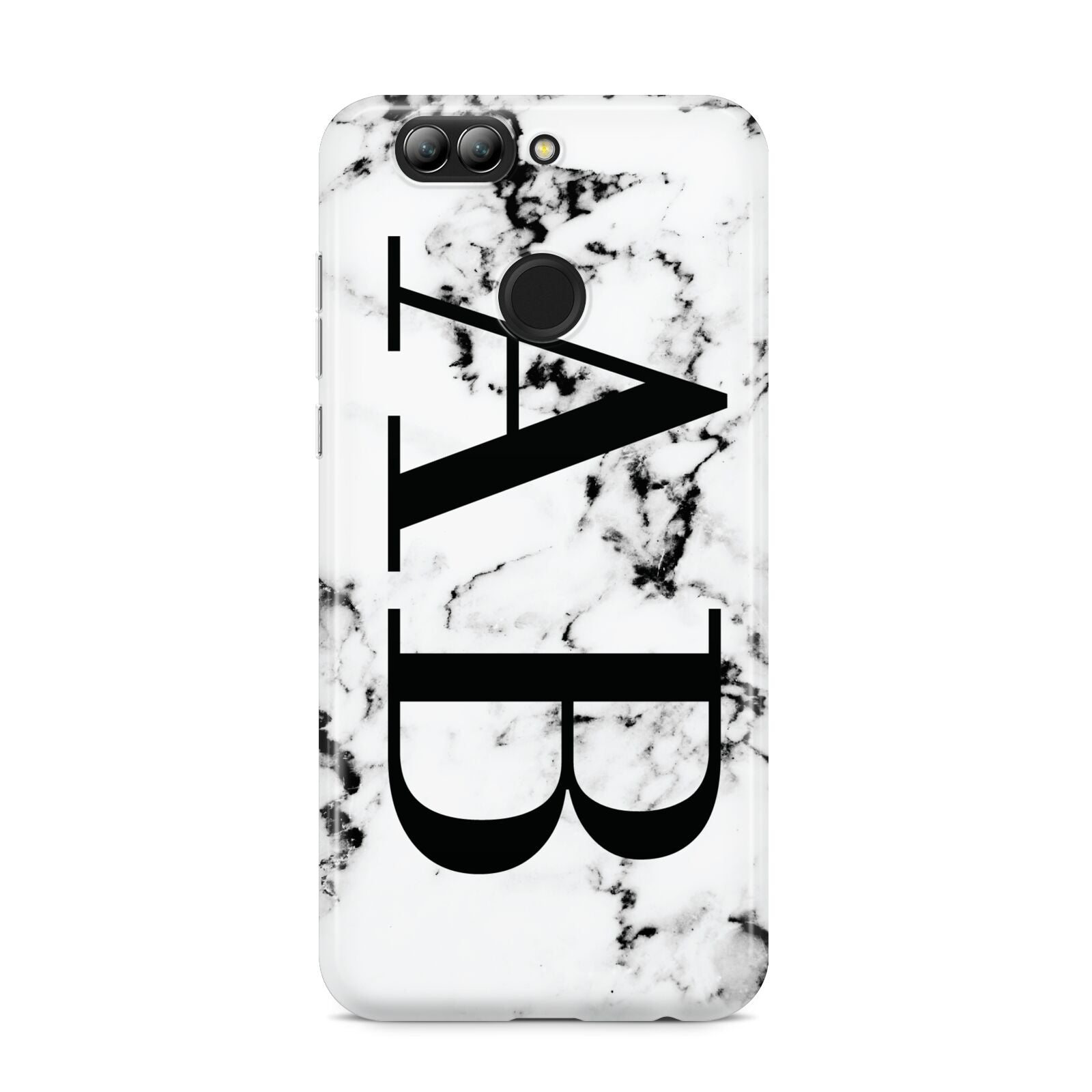 Marble Vertical Initials Personalised Huawei Nova 2s Phone Case