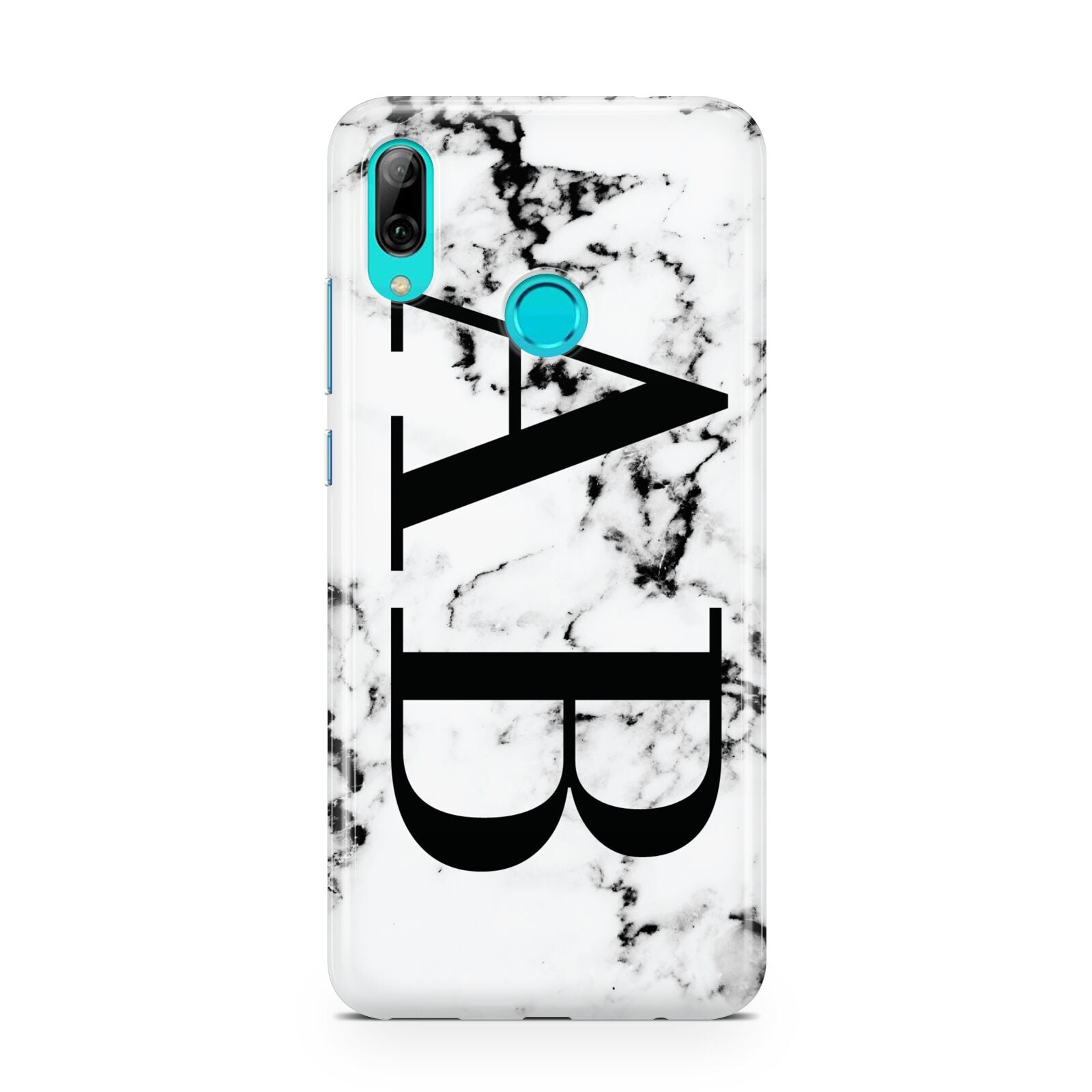 Marble Vertical Initials Personalised Huawei P Smart 2019 Case