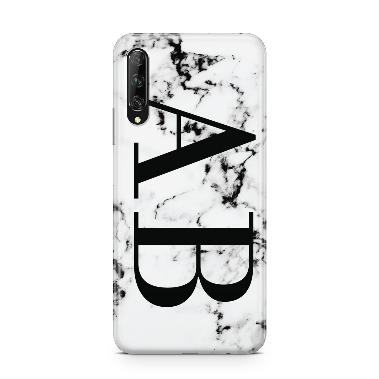 Marble Vertical Initials Personalised Huawei P Smart Pro 2019