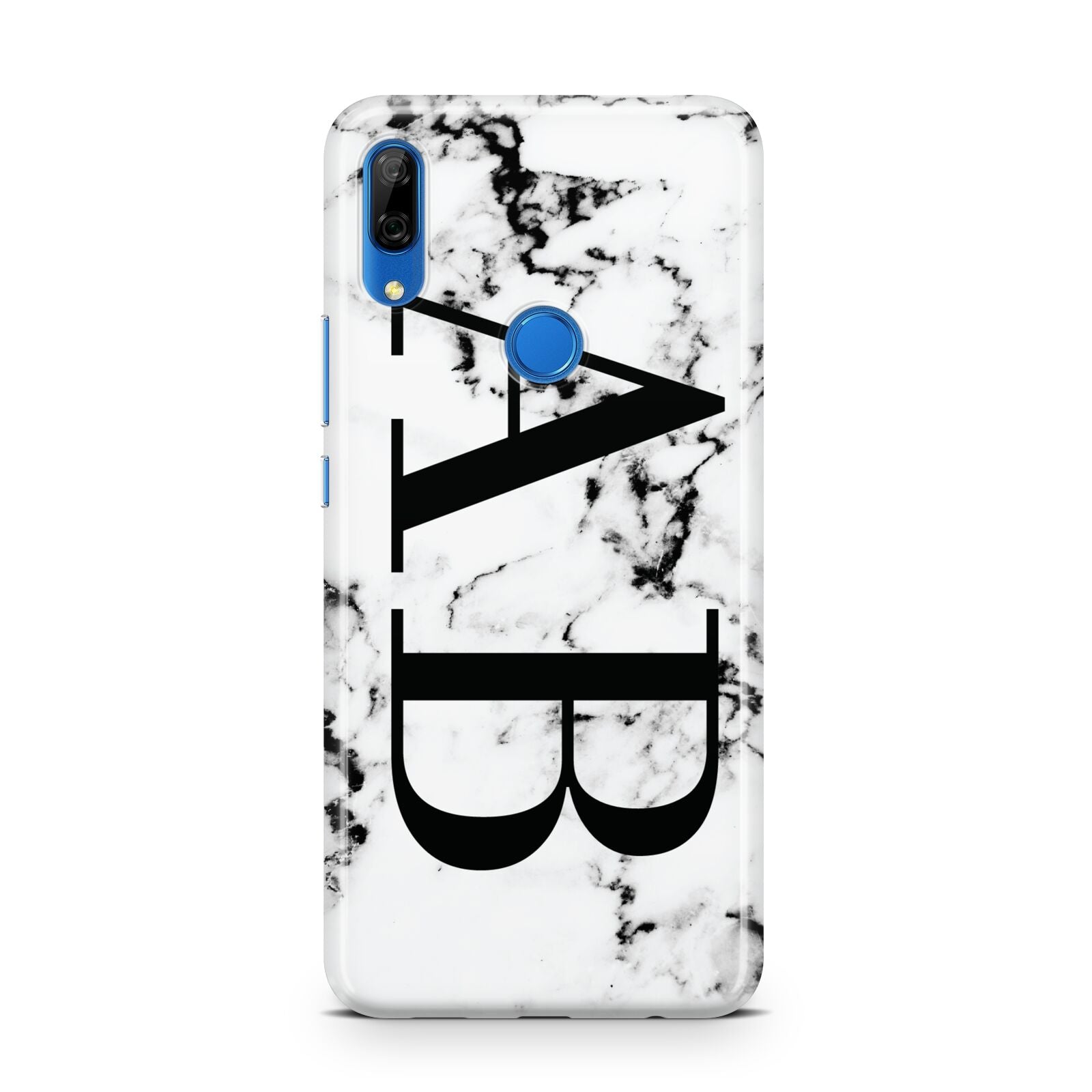 Marble Vertical Initials Personalised Huawei P Smart Z