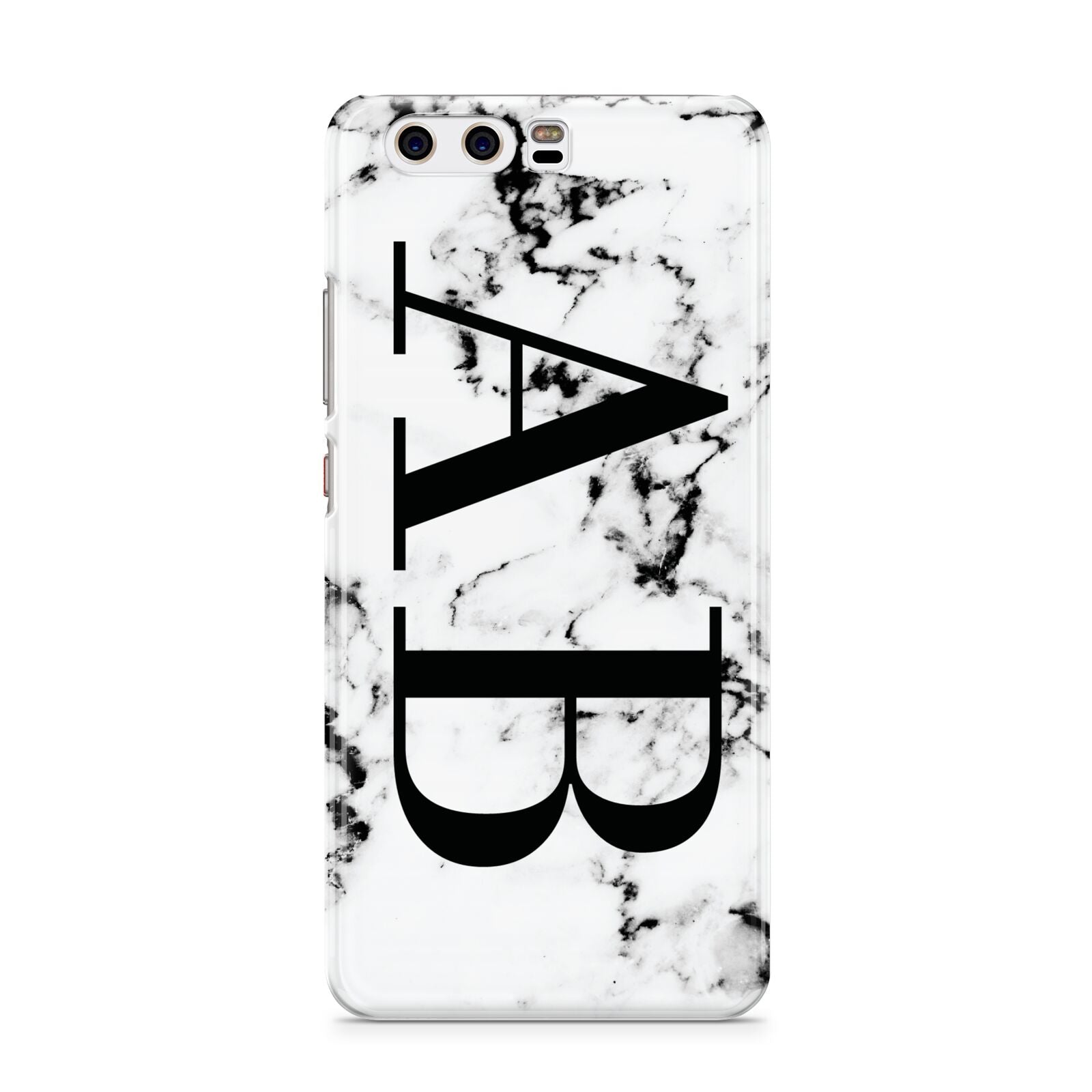 Marble Vertical Initials Personalised Huawei P10 Phone Case
