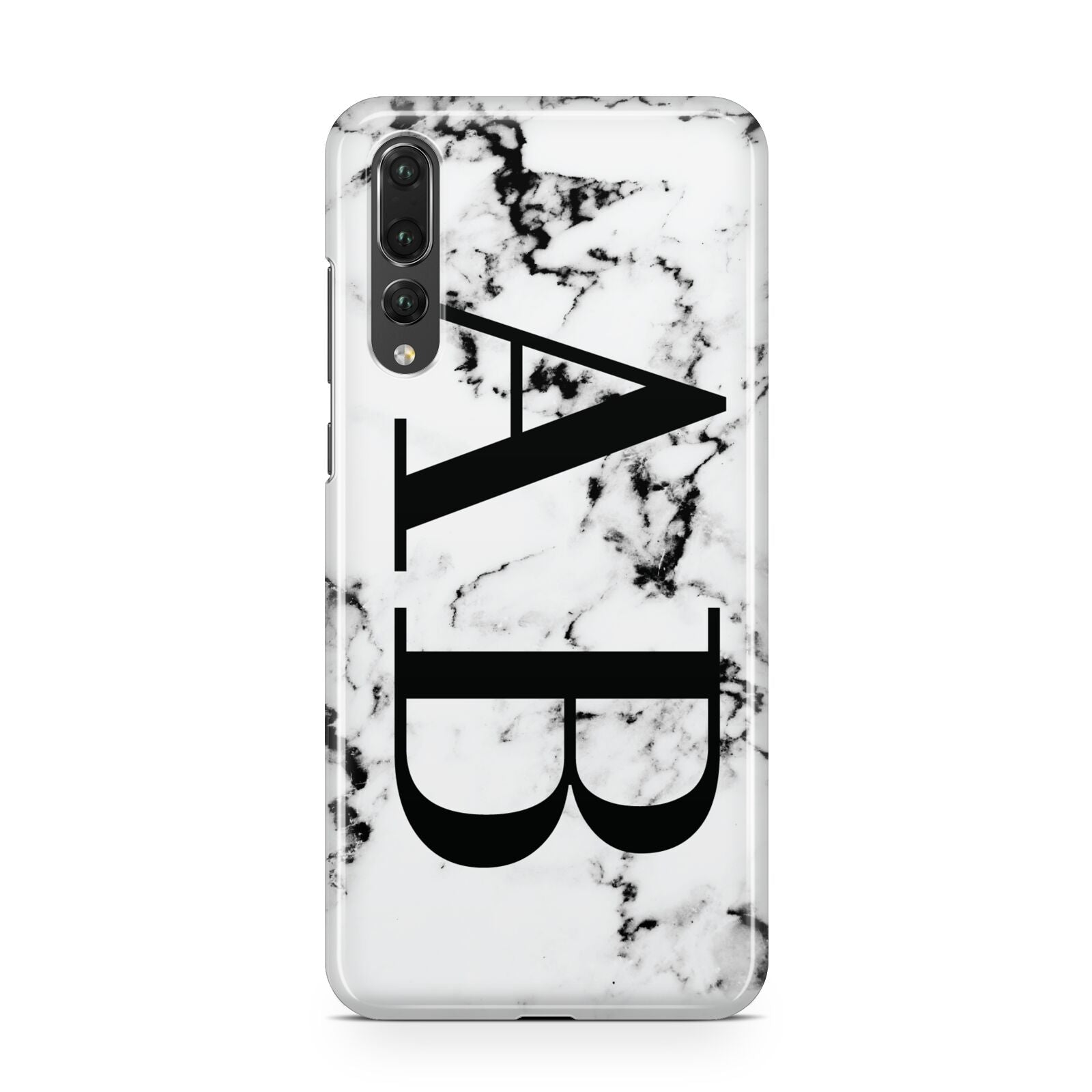 Marble Vertical Initials Personalised Huawei P20 Pro Phone Case