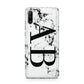 Marble Vertical Initials Personalised Huawei P30 Lite Phone Case