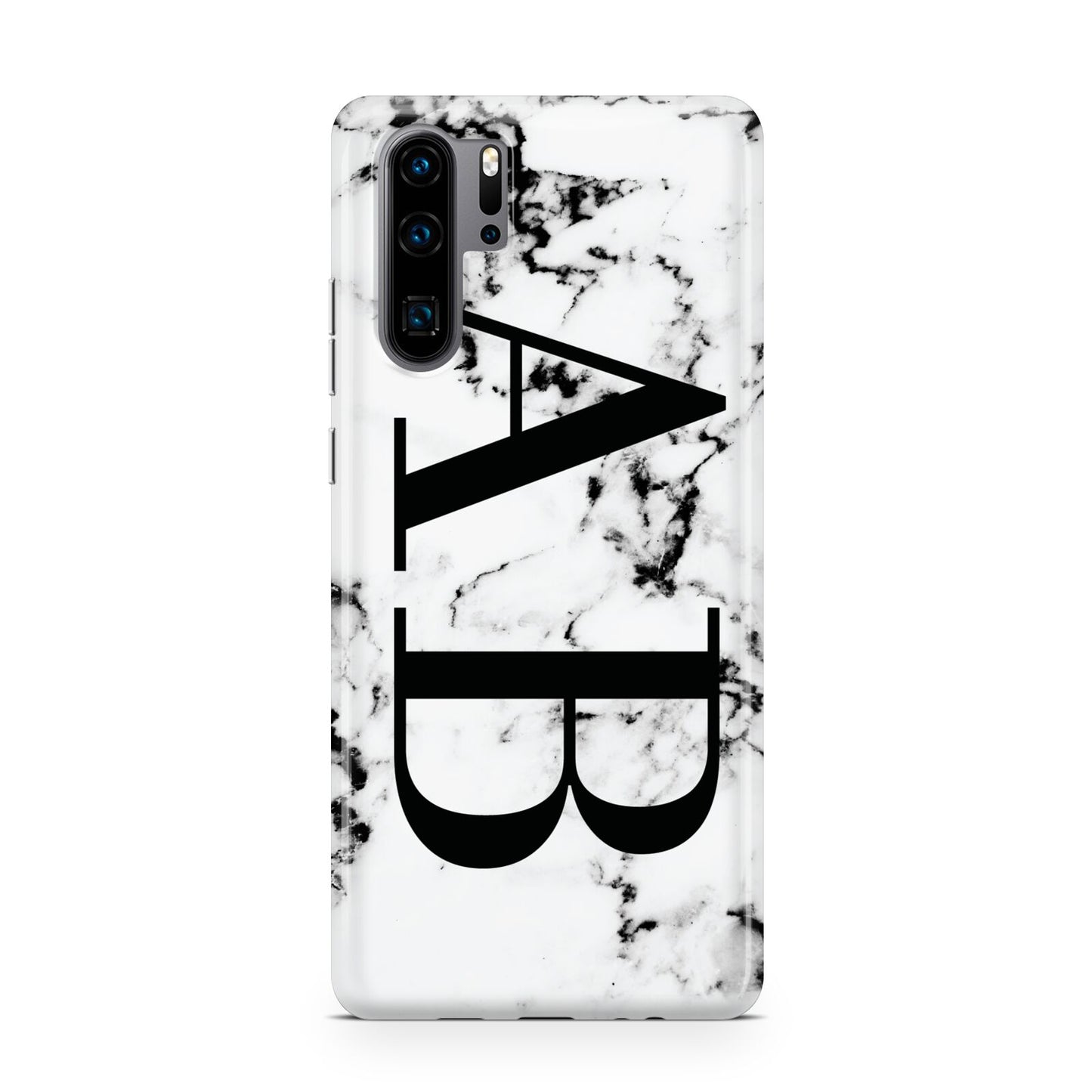 Marble Vertical Initials Personalised Huawei P30 Pro Phone Case