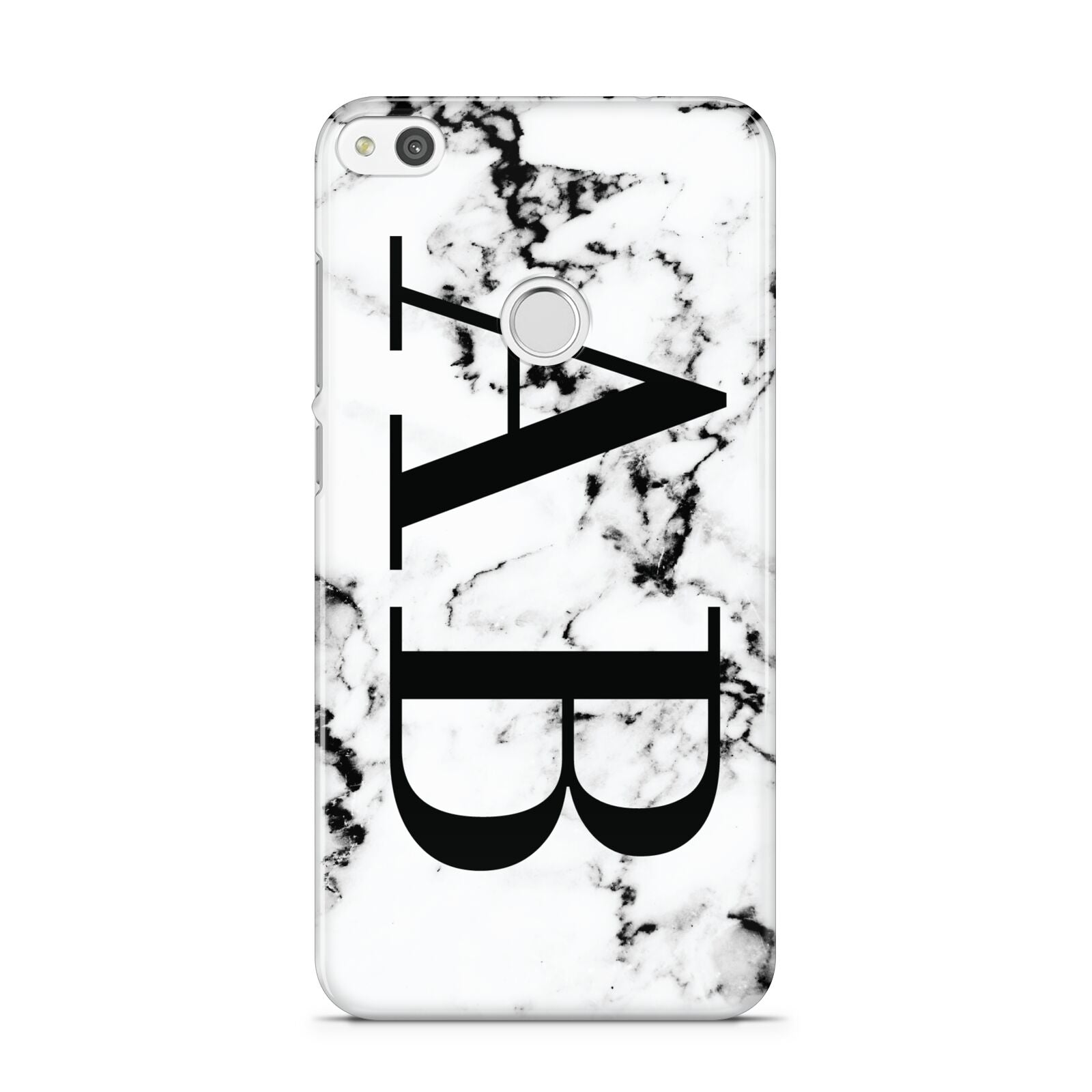 Marble Vertical Initials Personalised Huawei P8 Lite Case