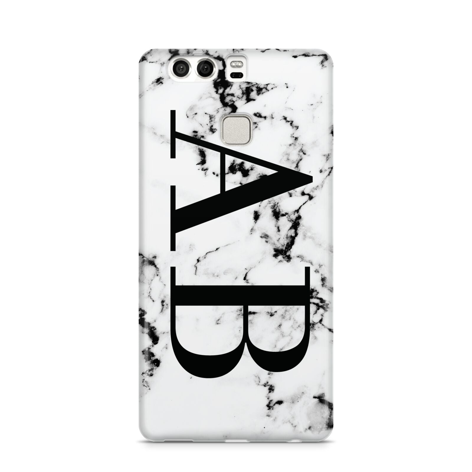 Marble Vertical Initials Personalised Huawei P9 Case
