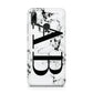 Marble Vertical Initials Personalised Huawei Y7 2019