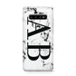 Marble Vertical Initials Personalised Protective Samsung Galaxy Case