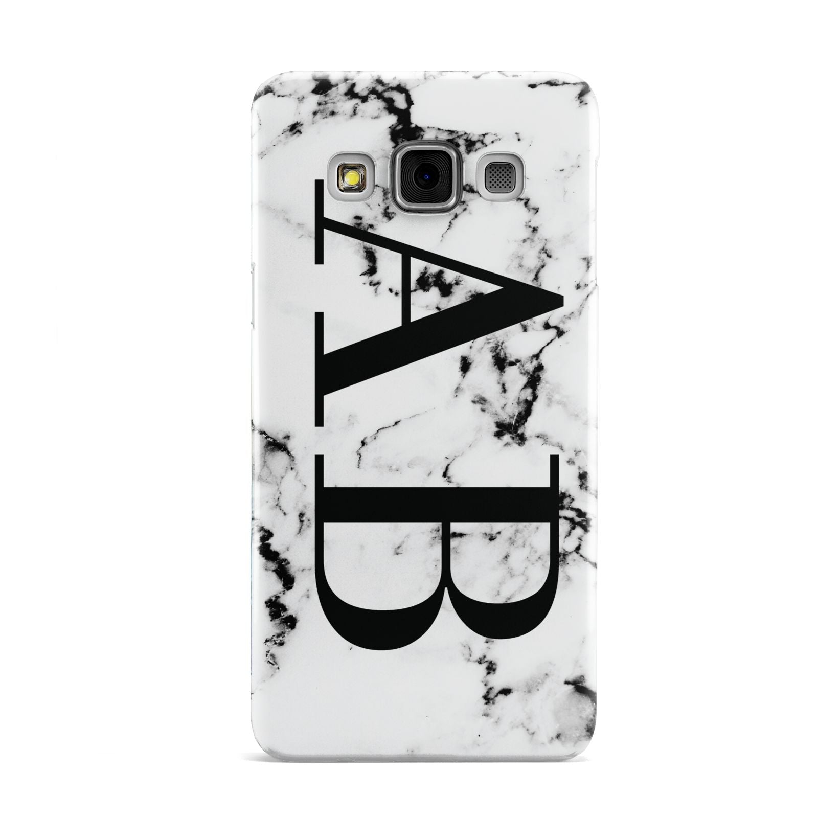 Marble Vertical Initials Personalised Samsung Galaxy A3 Case
