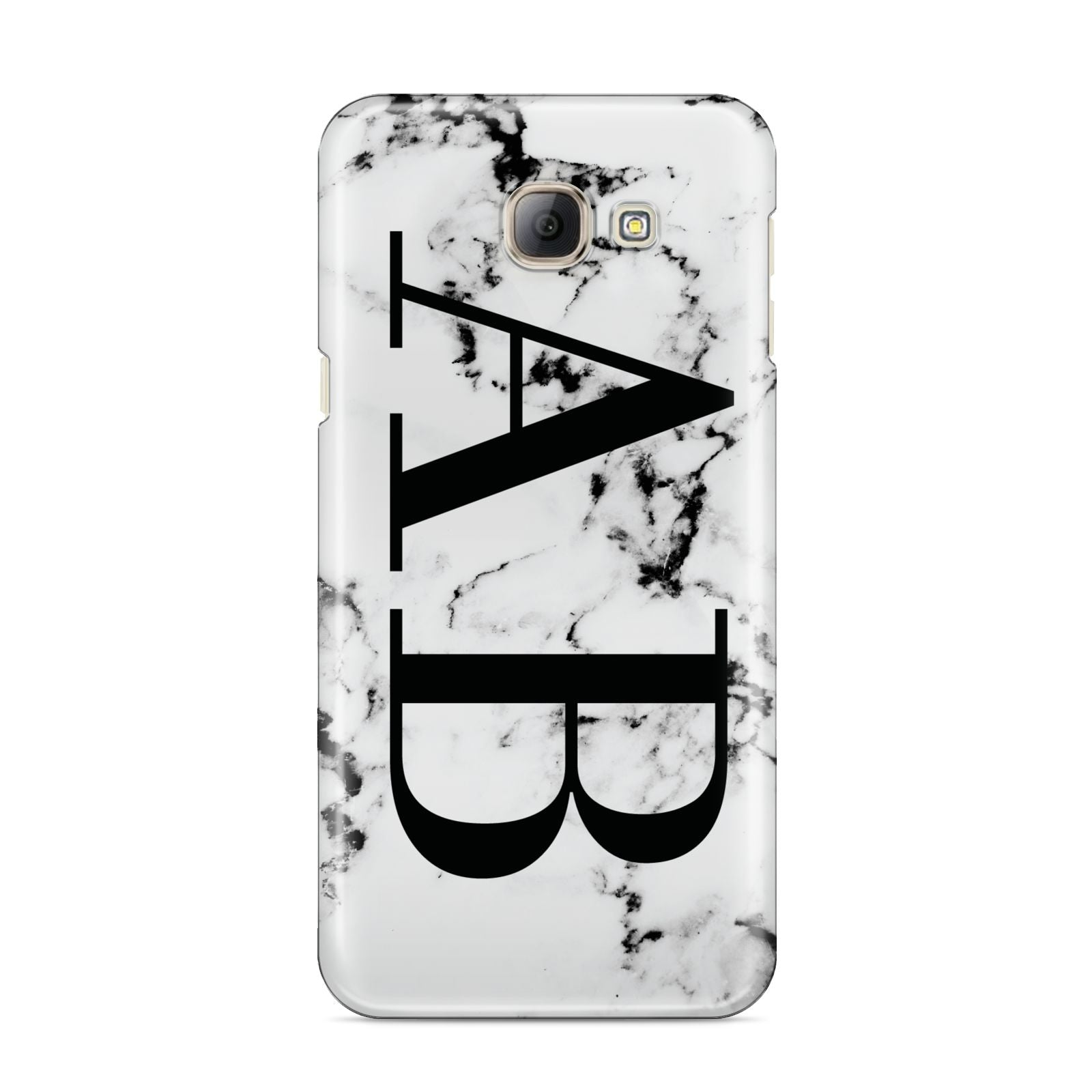 Marble Vertical Initials Personalised Samsung Galaxy A8 2016 Case