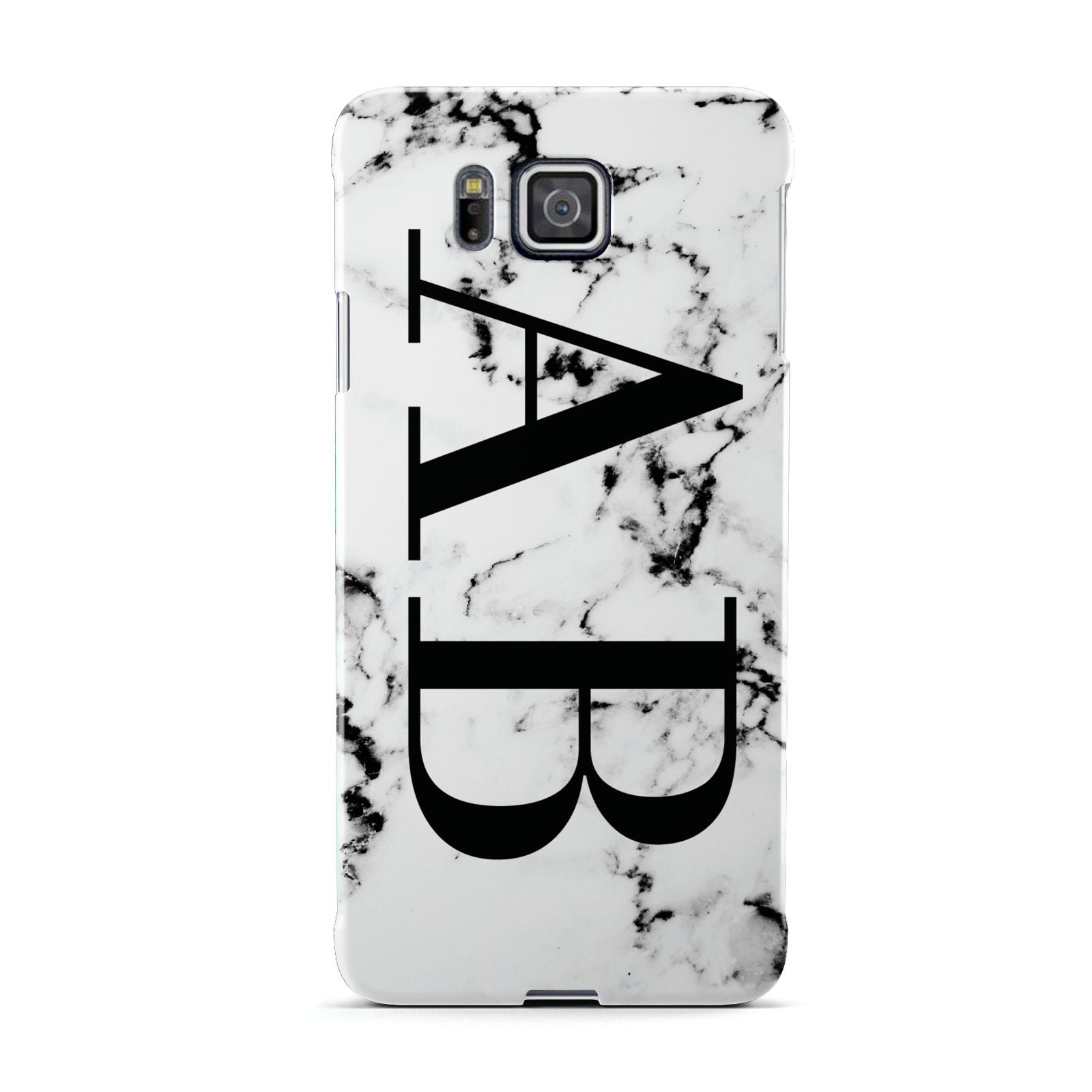 Marble Vertical Initials Personalised Samsung Galaxy Alpha Case