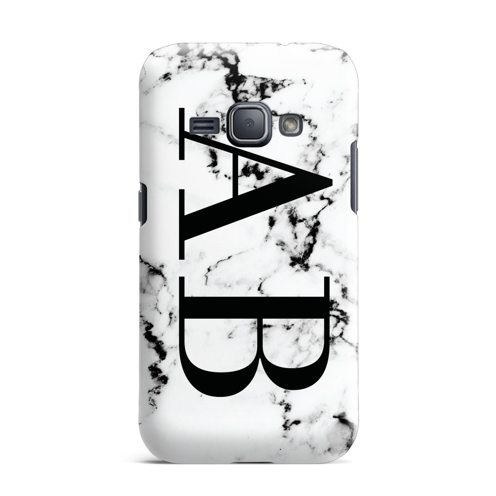 Marble Vertical Initials Personalised Samsung Galaxy J1 2016 Case