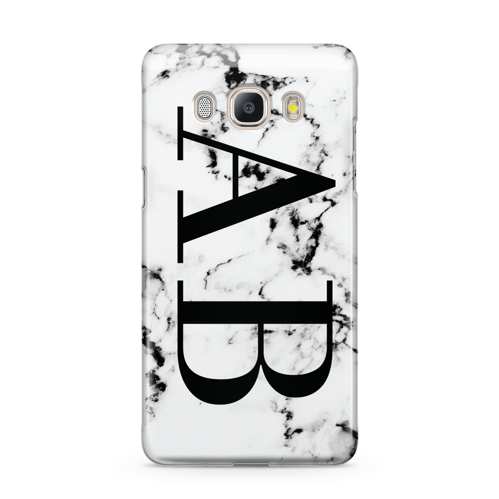 Marble Vertical Initials Personalised Samsung Galaxy J5 2016 Case