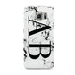 Marble Vertical Initials Personalised Samsung Galaxy S6 Case