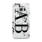 Marble Vertical Initials Personalised Samsung Galaxy S6 Edge Case
